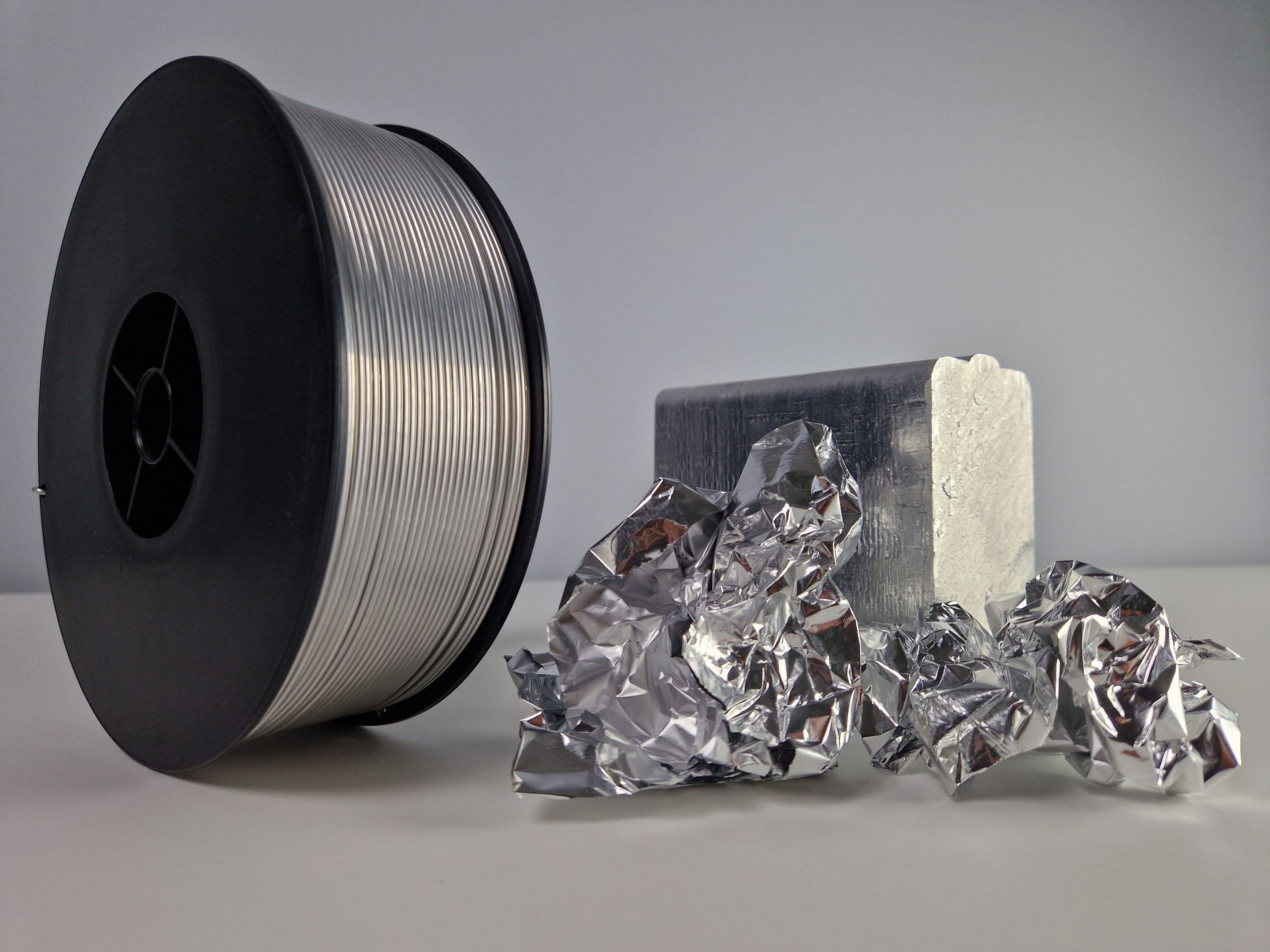 Wire consisting of recycled industrial aluminum scrap